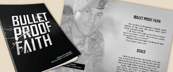 Bullet Proof Faith booklet and inside page sneak preview